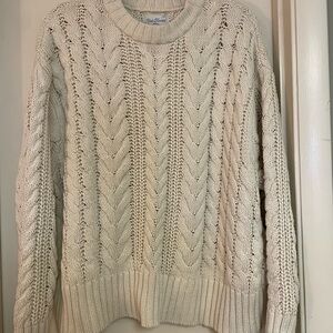 PacSun Cream Cable Knit Sweater
